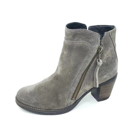 Taos Dillie Womens Ankle Boots Heel Side Zip Taupe Suede Booties EU 36 US 5.5 - Picture 10 of 10